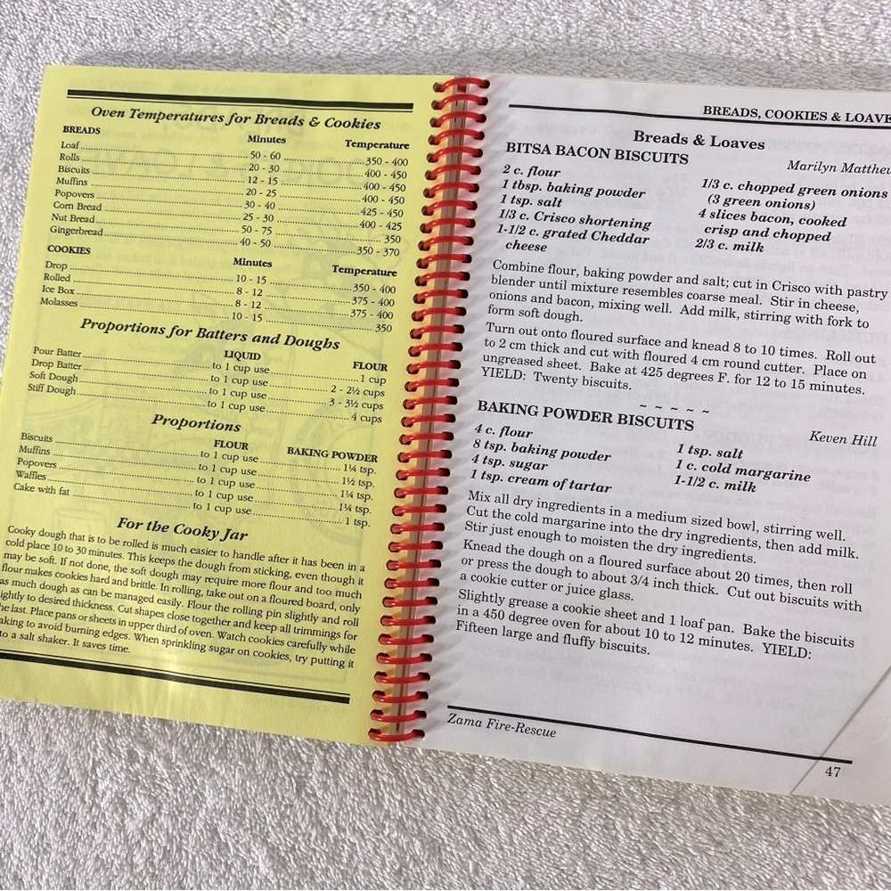 5/$35 Vintage 1999 Firehouse Favourites Zama Fire & Rescue Cookbook - Picture 8 of 14